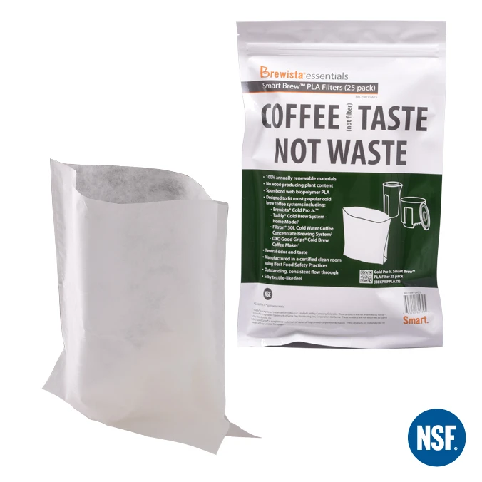 Smart Brew™ PLA Cold Pro Jr.™ Gusseted Filter Pack of 25 Filters - Brewista